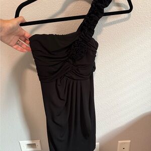 Black One-Shoulder Dress